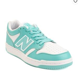 New Balance 480 Athletic Shoe - Airy Teal / White - Size 8.5